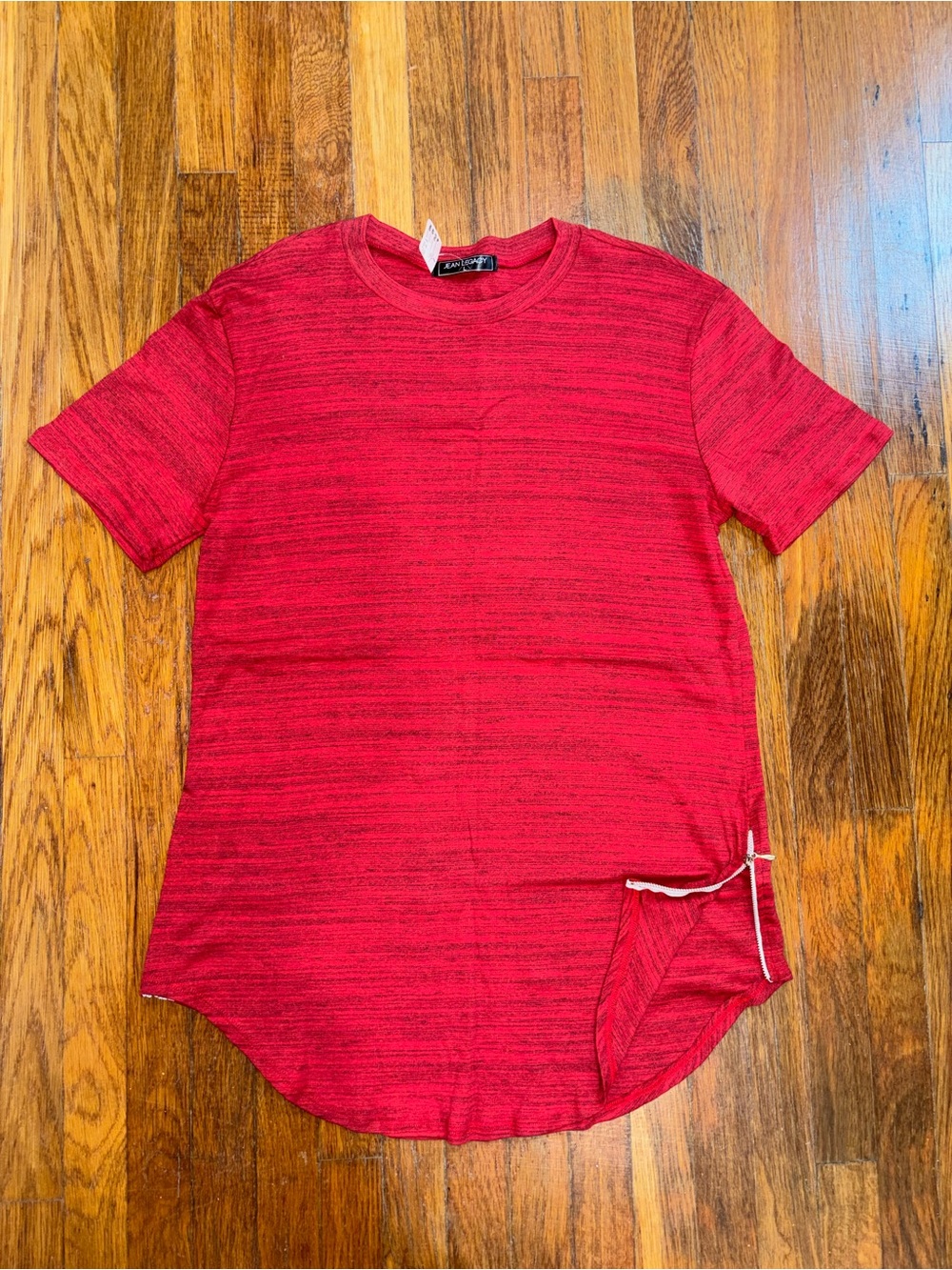 Men's Red Crewneck Short-Sleeve Shirt by